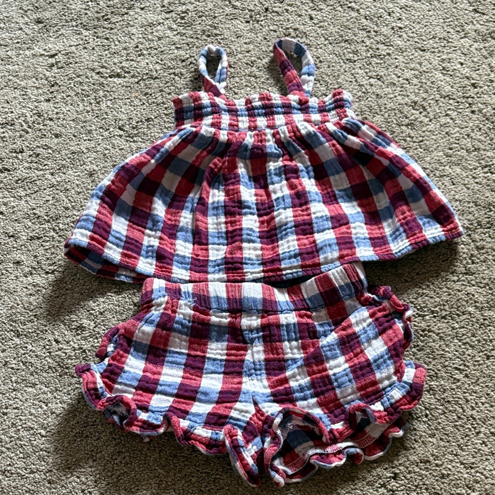 Cat & Jack Red and Blue Plaid Shorts